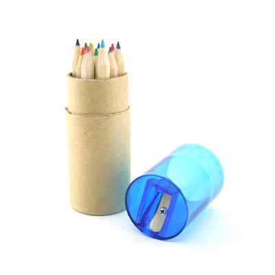 12pcs Mini Coloured Pencil W Sharpener